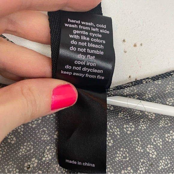 Silk Sheer Floral Dress Womens Size Medium Midi Oversized Black Long Sleeve - Picture 15 of 16